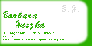 barbara huszka business card